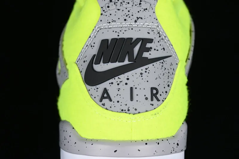 All categories Air Jordan Jordan series basketball shoes Air Jordan 4 Air Jordan 4 Retro "Bred Reimagined" AJ4 Joe 4 fluorescent yellow tennis felt upper DV6773-700